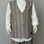 Açık Kahve Ekoseli 3'lü Takım Set