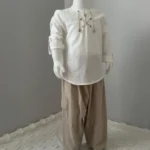 Bej Gömlek Açık Kahve Şalvar 2'li Hac Takımı 1