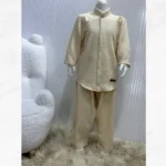 Bej Gömlek Bej Şalvar 2'li Umre Takımı - Görsel 2