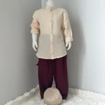 Bej Gömlek Bordo Şalvar 2'li Hac Takımı