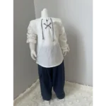 Bej Gömlek Lacivert Şalvar 2'li Umre Takımı - Görsel 2