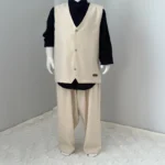 Bej Yelek Şalvar Siyah Gömlek Cübbe 4'lü takım Seti (3)