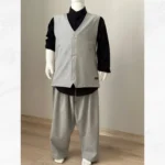 Düz Gri 2'li Takım Set