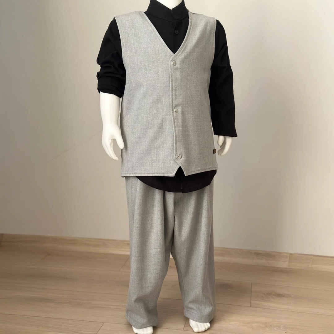 Düz Gri 2'li Takım Set (2) Düz Gri 2'li Takım Set - Görsel 1