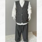 Gri Kareli 2'li Takım Set (2)