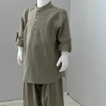 Haki Gömlek Haki Şalvar 2'li Hac Takımı