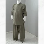 Haki Gömlek Haki Şalvar 2'li Umre Takımı - Görsel 2