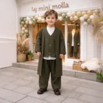 Haki Yelek Şalvar Gömlek Cübbe 4'lü Takım Seti 1