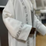 Kırık Beyaz Gri Yelek Şalvar Gömlek Cübbe 4'lü Takım Seti 3