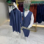 Lacivert Yelek Şalvar Gömlek Cübbe 4'lü Takım Seti 1 (2)