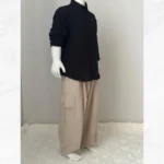 Siyah Gömlek Açık Kahve Şalvar 2'li Umre Takımı - Görsel 2