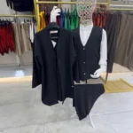 Siyah Yelek Şalvar Gömlek Cübbe 4'lü Takım Seti 1