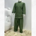 Yeşil Gömlek Yeşil Şalvar 2'li Umre Takımı - Görsel 2